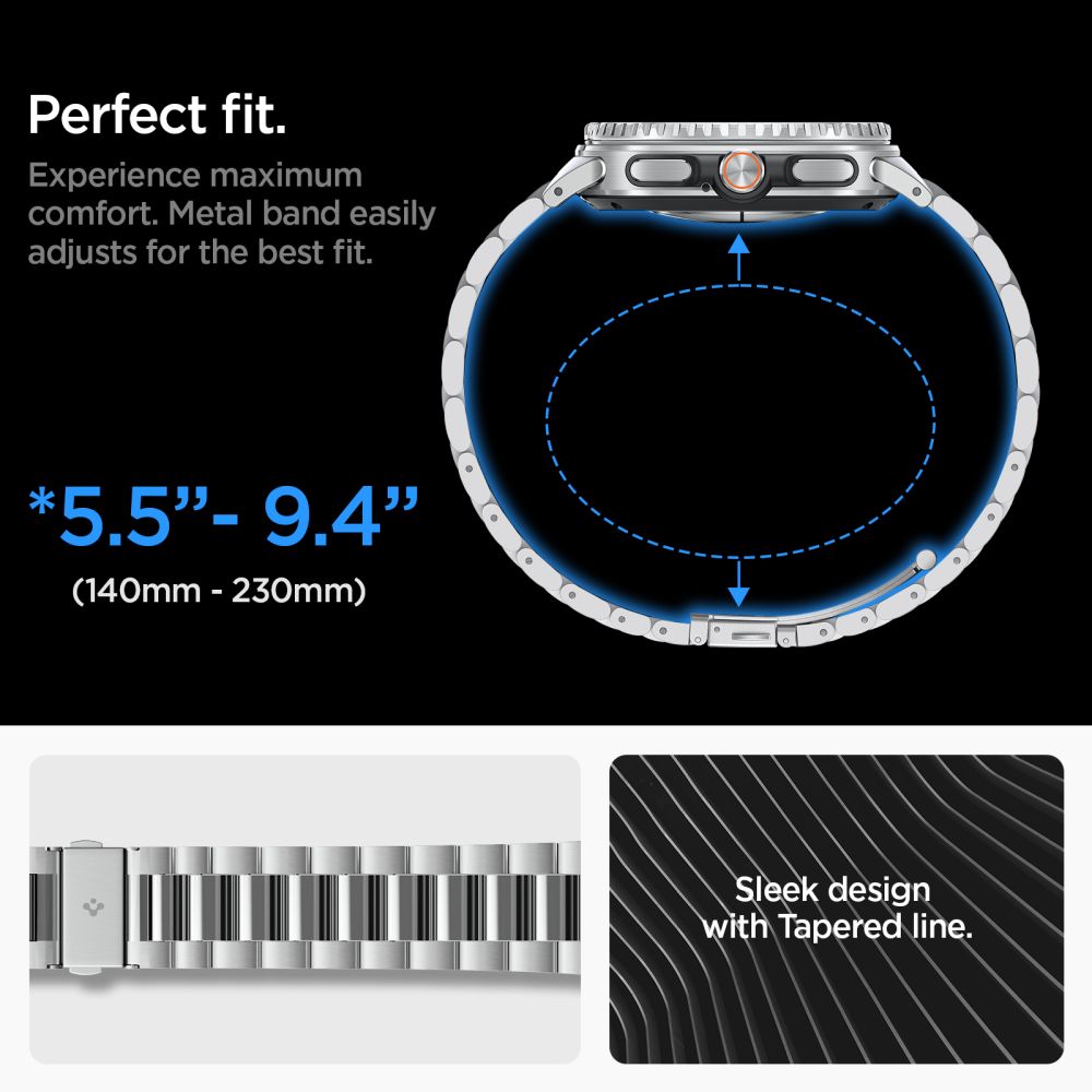 Spigen Modern Fit Band for Samsung Galaxy Watch 40/44/46 mm - Silver_11