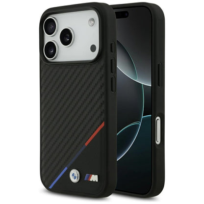 BMW M Carbon Tricolor Line MagSafe Case for iPhone 17 Pro - Black_0