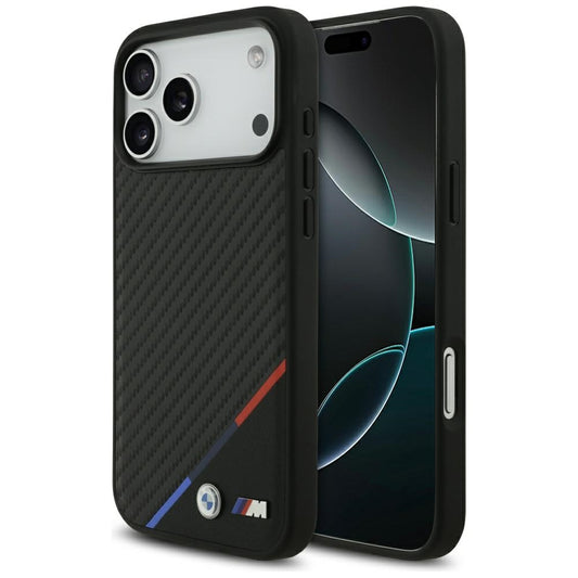 BMW M Carbon Tricolor Line MagSafe Case for iPhone 17 Pro Max - Black_0