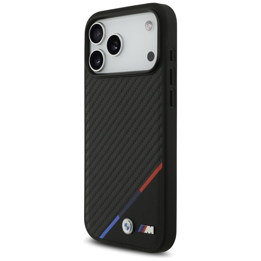 BMW M Carbon Tricolor Line MagSafe Case for iPhone 17 Pro Max - Black_1