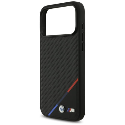 BMW M Carbon Tricolor Line MagSafe Case for iPhone 17 Pro Max - Black_5