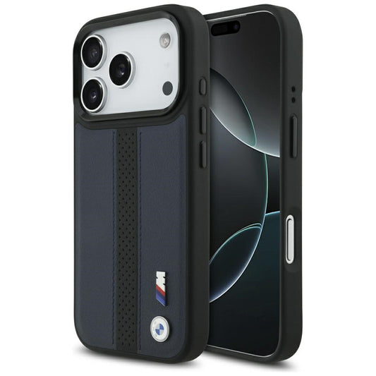 BMW M Perforated Stripe Logo MagSafe Case for iPhone 17 Pro - Navy Blue_0