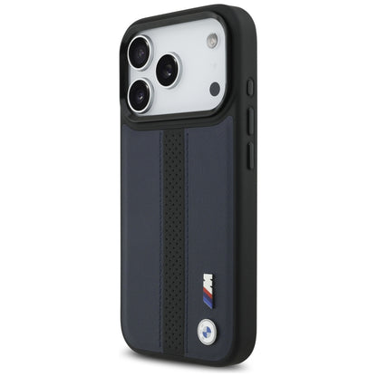 BMW M Perforated Stripe Logo MagSafe Case for iPhone 17 Pro - Navy Blue_1
