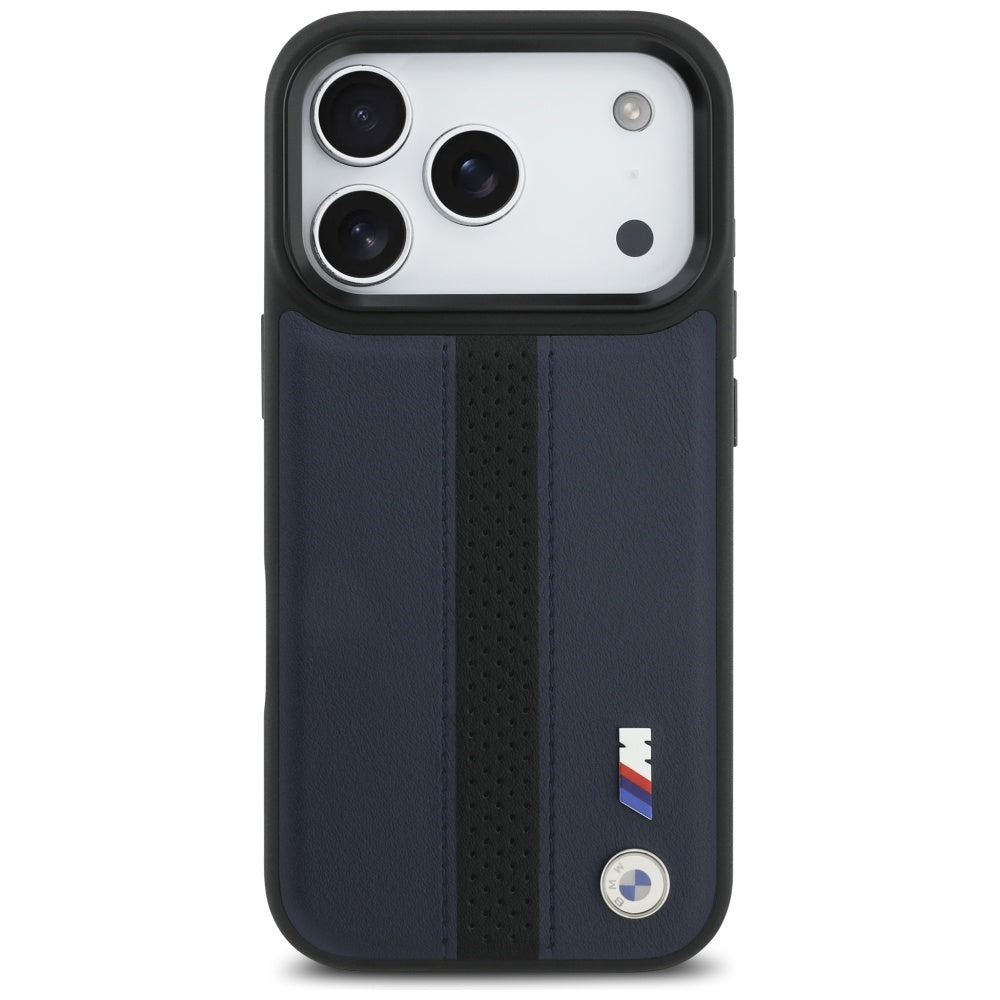BMW M Perforated Stripe Logo MagSafe Case for iPhone 17 Pro - Navy Blue_2