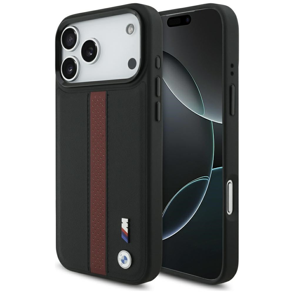 BMW M Perforated Stripe Logo MagSafe Case for iPhone 17 Pro Max - Red_0