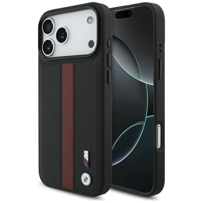 BMW M Perforated Stripe Logo MagSafe Case for iPhone 17 Pro Max - Red_0