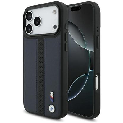 BMW M Perforated Stripe Logo MagSafe Case for iPhone 17 Pro Max - Navy Blue_0
