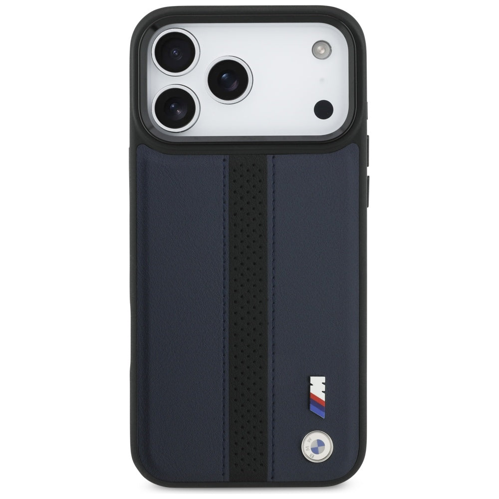 BMW M Perforated Stripe Logo MagSafe Case for iPhone 17 Pro Max - Navy Blue_2