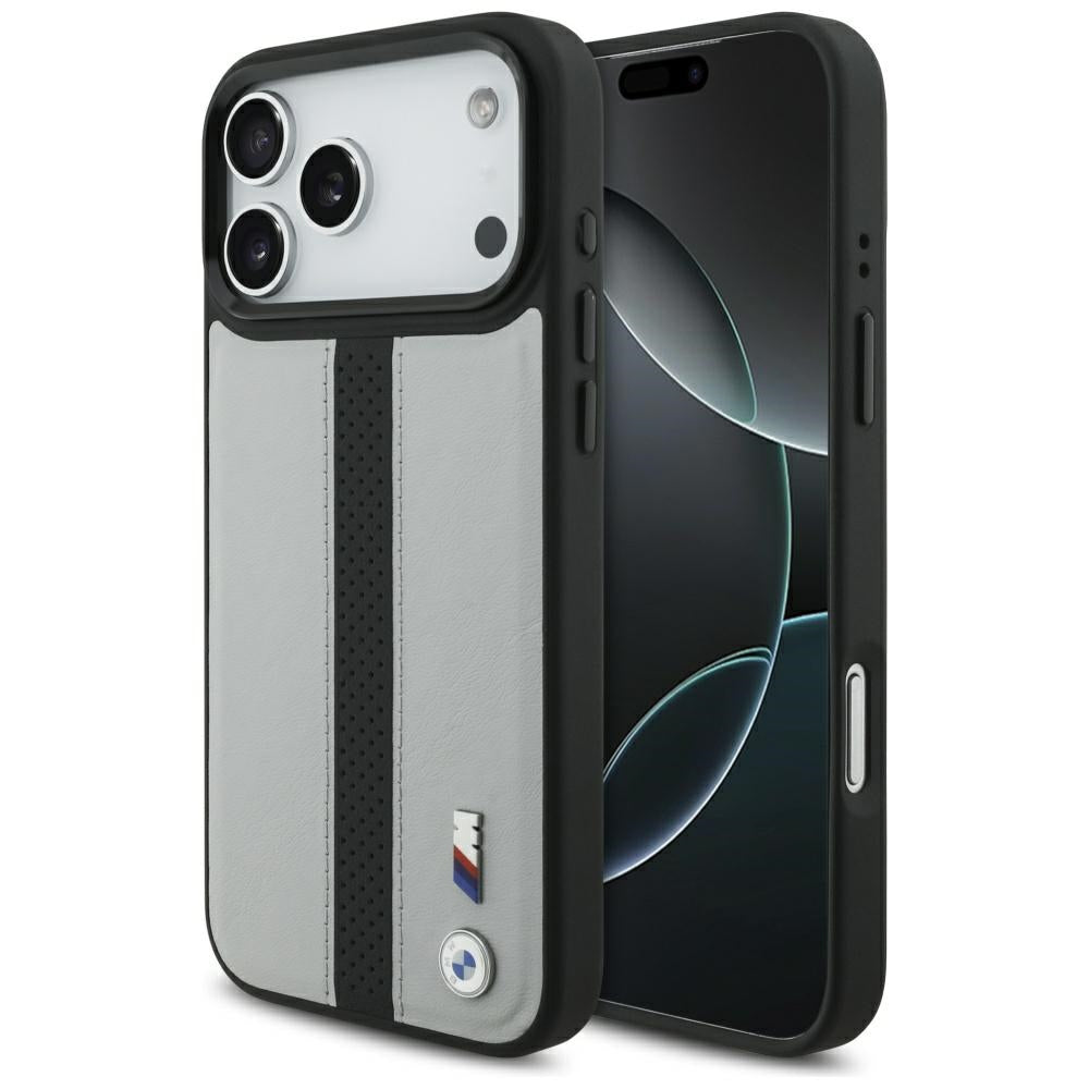 BMW M Perforated Stripe Logo MagSafe Case for iPhone 17 Pro Max - Gray_0