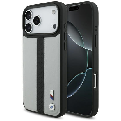 BMW M Perforated Stripe Logo MagSafe Case for iPhone 17 Pro Max - Gray_0