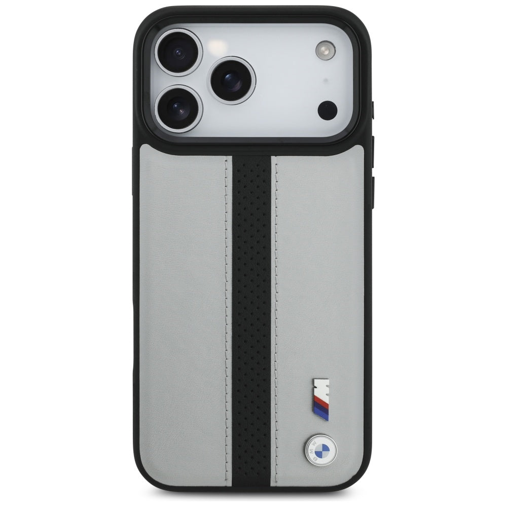 BMW M Perforated Stripe Logo MagSafe Case for iPhone 17 Pro Max - Gray_2