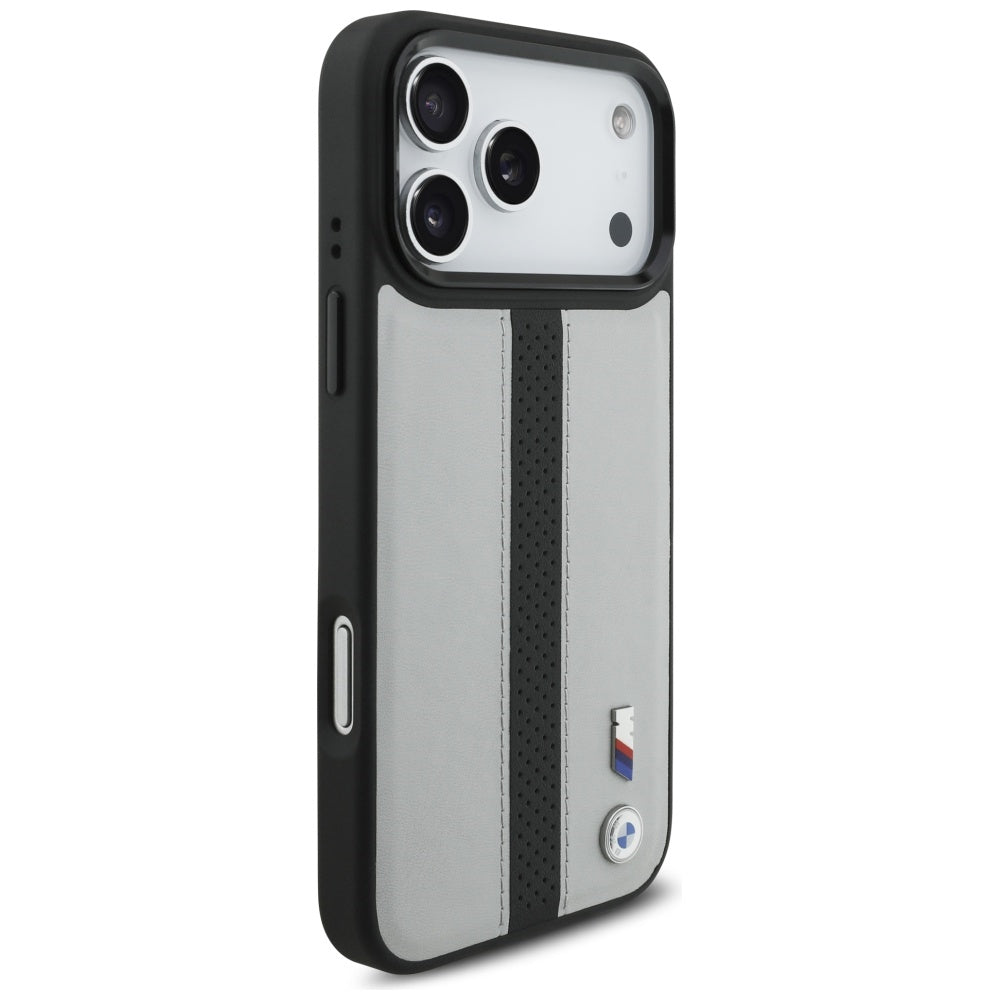 BMW M Perforated Stripe Logo MagSafe Case for iPhone 17 Pro Max - Gray_3