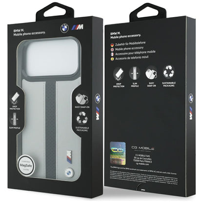 BMW M Perforated Stripe Logo MagSafe Case for iPhone 17 Pro Max - Gray_7