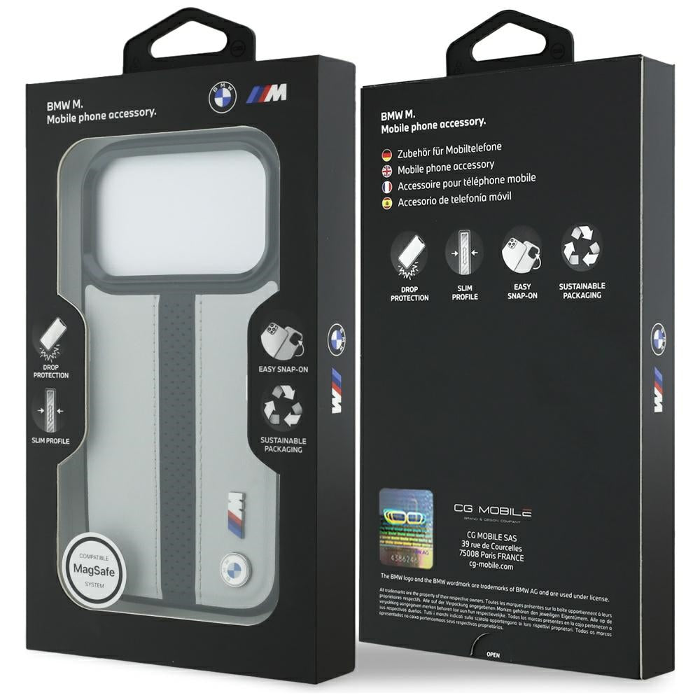 BMW M Perforated Stripe Logo MagSafe Case for iPhone 17 Pro - Gray_7