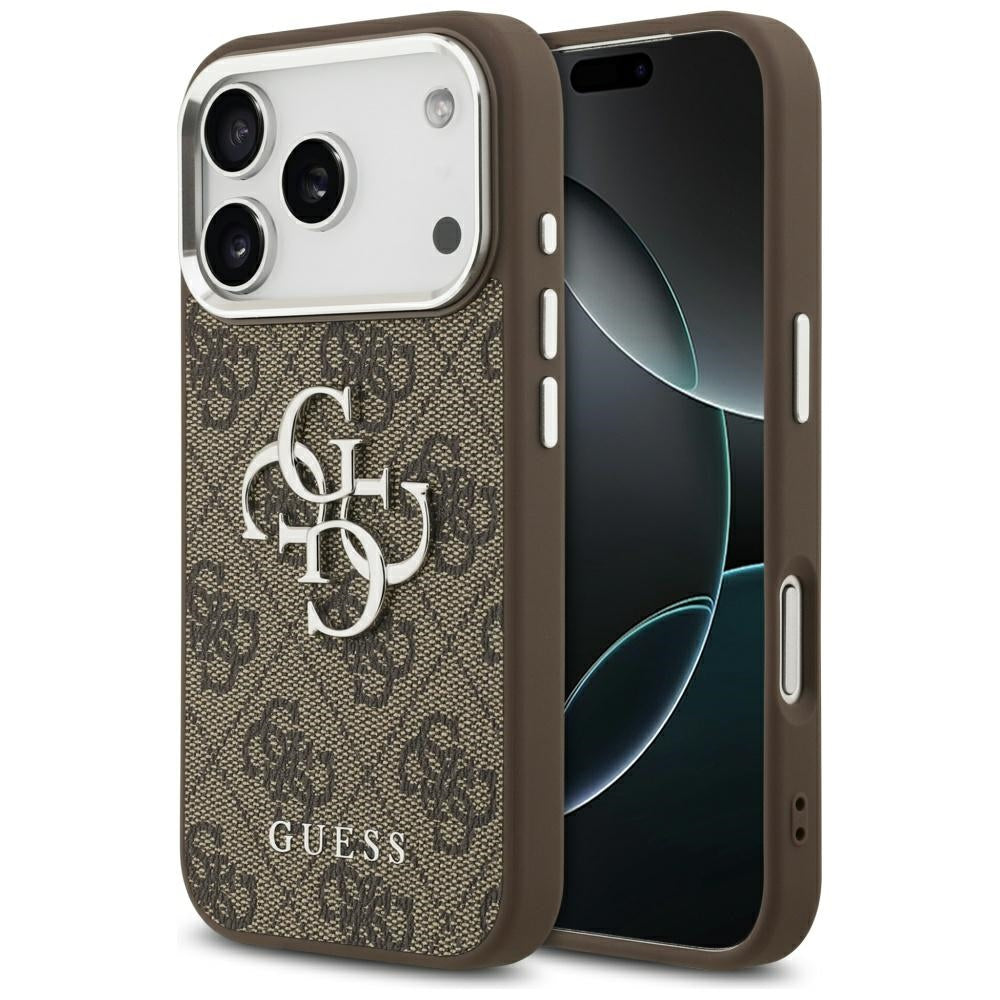 Guess 4G Big 4G Classic Logo case for iPhone 17 Pro brown - silver_0