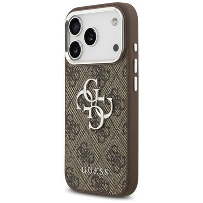 Guess 4G Big 4G Classic Logo case for iPhone 17 Pro brown - silver_1