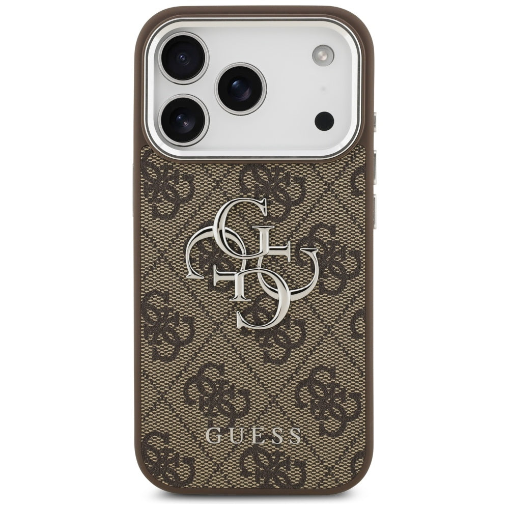 Guess 4G Big 4G Classic Logo case for iPhone 17 Pro brown - silver_2