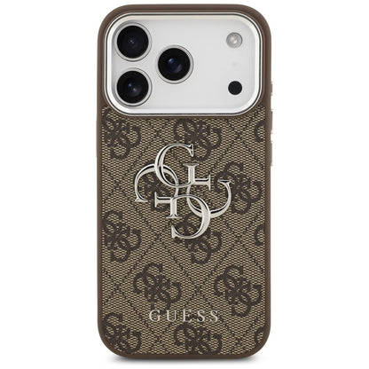 Guess 4G Big 4G Classic Logo case for iPhone 17 Pro brown - silver_2