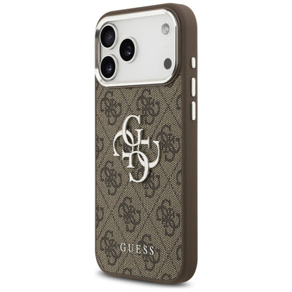 Guess 4G Big 4G Classic Logo Case for iPhone 17 Pro Max Brown - Silver_1
