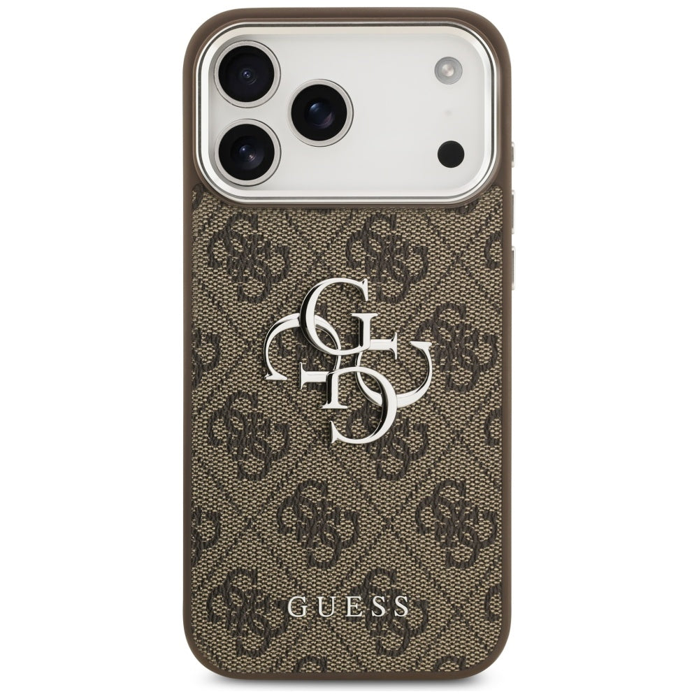 Guess 4G Big 4G Classic Logo Case for iPhone 17 Pro Max Brown - Silver_2
