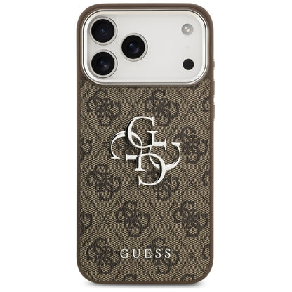 Guess 4G Big 4G Classic Logo Case for iPhone 17 Pro Max Brown - Silver_2