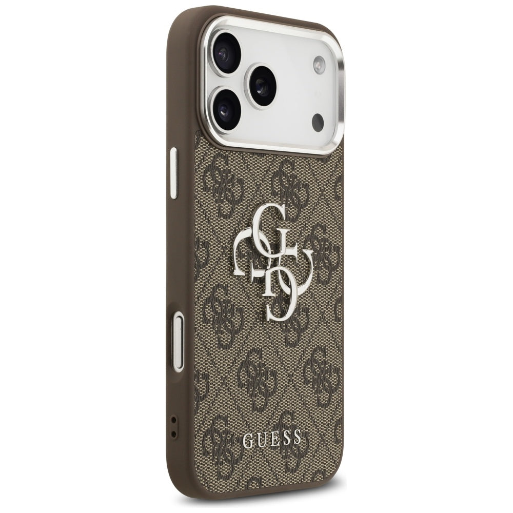 Guess 4G Big 4G Classic Logo Case for iPhone 17 Pro Max Brown - Silver_3