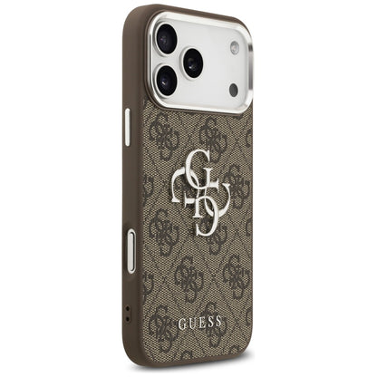 Guess 4G Big 4G Classic Logo Case for iPhone 17 Pro Max Brown - Silver_3