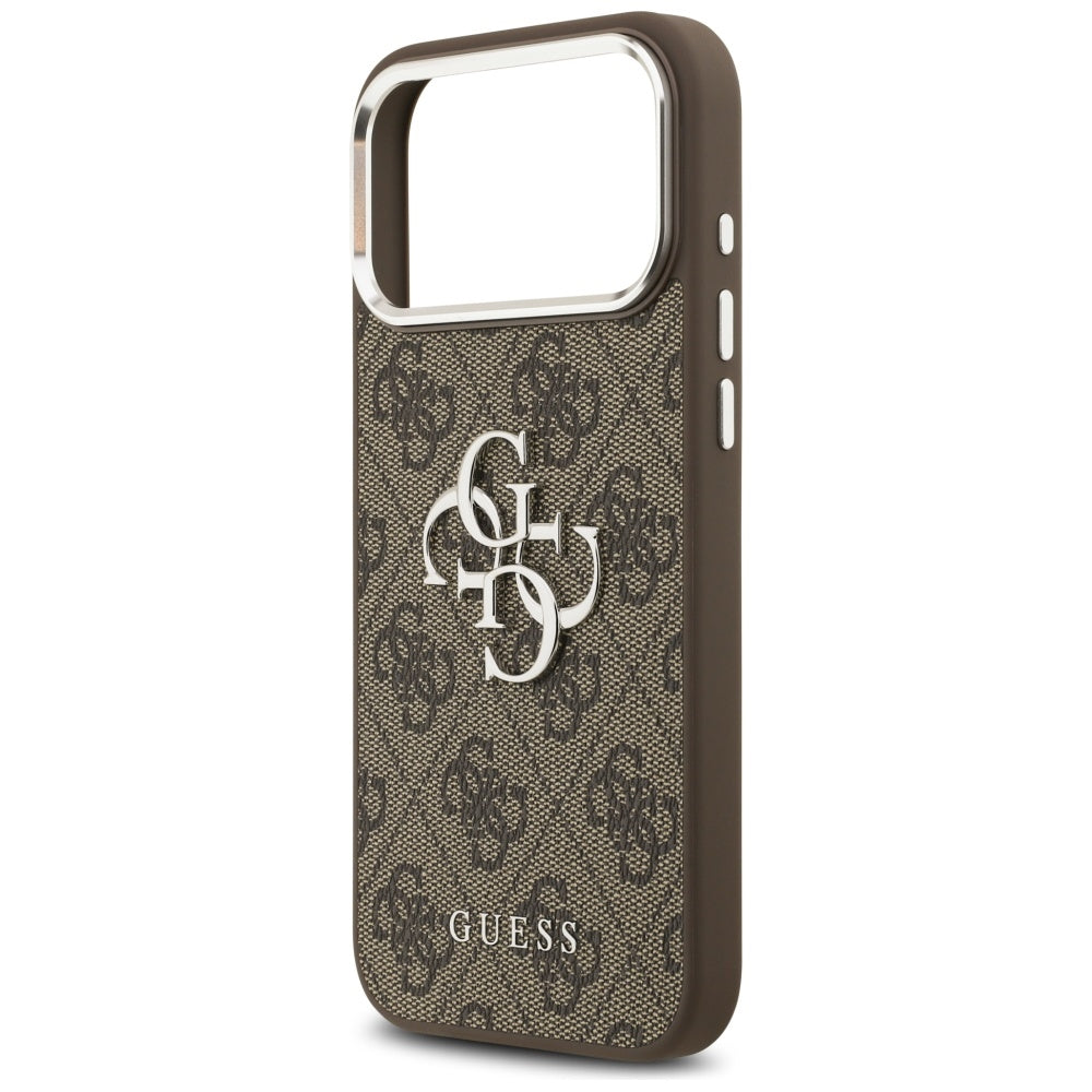 Guess 4G Big 4G Classic Logo Case for iPhone 17 Pro Max Brown - Silver_5