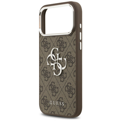 Guess 4G Big 4G Classic Logo Case for iPhone 17 Pro Max Brown - Silver_5