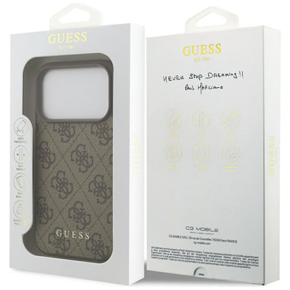 Guess 4G Classic Case for iPhone 17 Pro - Brown_7
