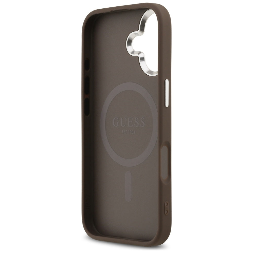 Guess 4G Classic Logo MagSafe case for iPhone 17 - brown_6