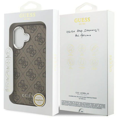 Guess 4G Classic Logo MagSafe case for iPhone 17 - brown_7