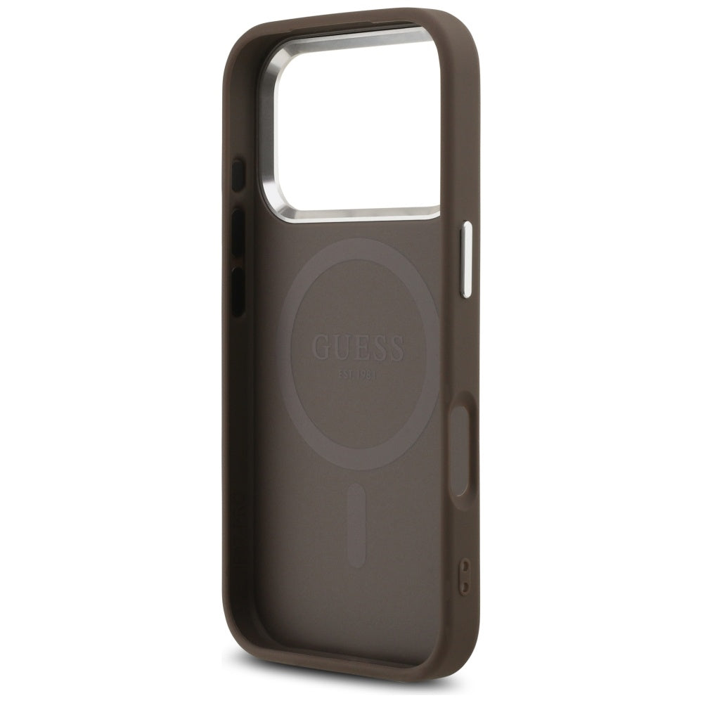 Guess 4G Classic Logo MagSafe case for iPhone 17 Pro - brown_6