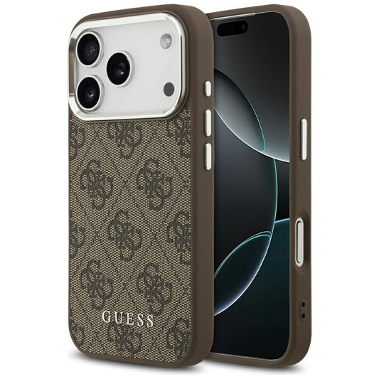 Guess 4G Classic Logo MagSafe Case for iPhone 17 Pro Max - Brown_0