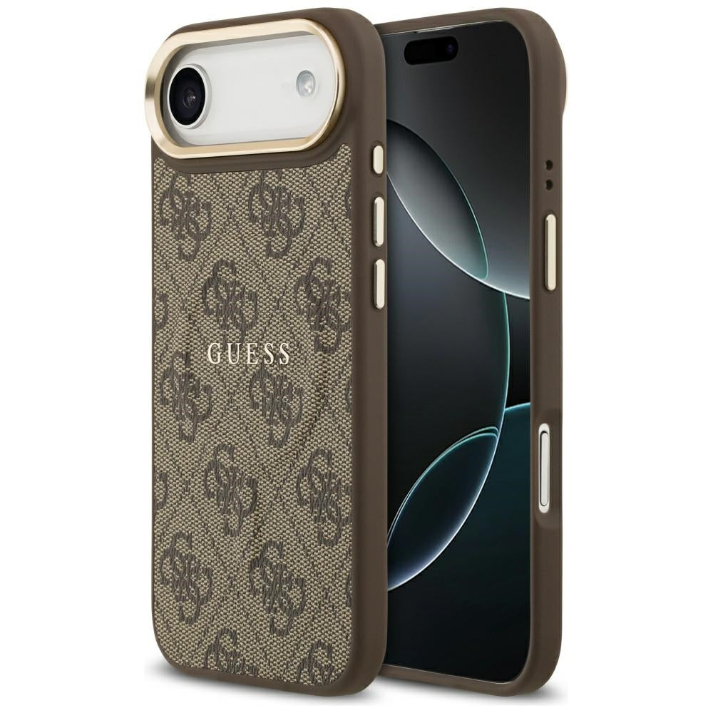 Guess 4G PU Classic Logo MagSafe Case for iPhone 17 Air - Brown_0