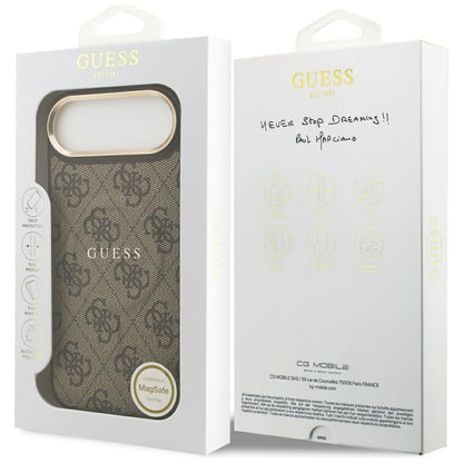 Guess 4G PU Classic Logo MagSafe Case for iPhone 17 Air - Brown_7