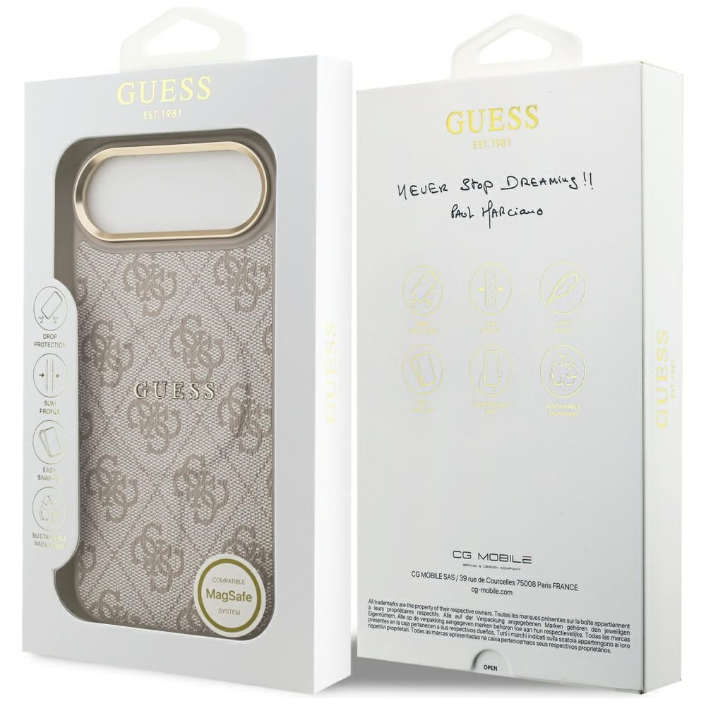 Guess 4G PU Classic Logo MagSafe Case for iPhone 17 Air - Pink_7