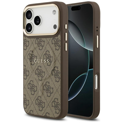 Guess 4G PU Classic Logo MagSafe Case for iPhone 17 Pro Max - Brown_0