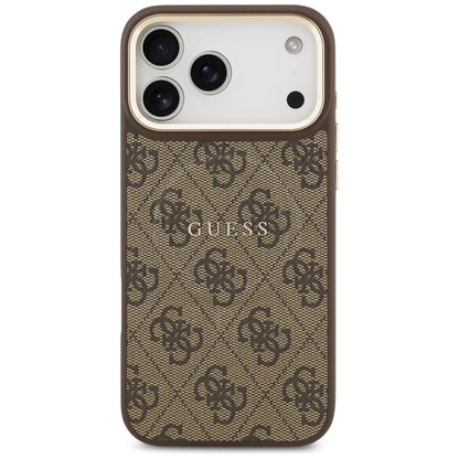 Guess 4G PU Classic Logo MagSafe Case for iPhone 17 Pro Max - Brown_2