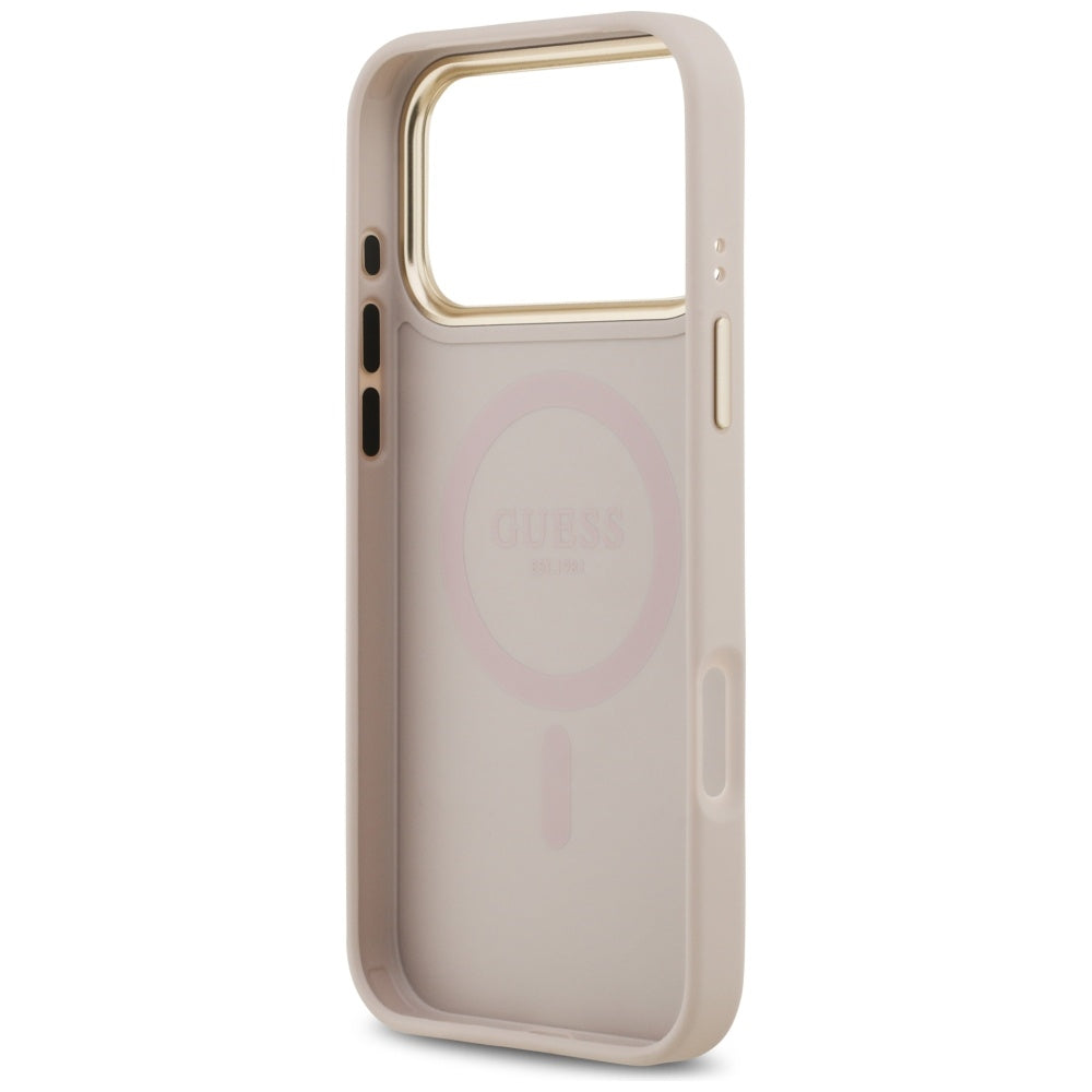 Guess 4G PU Classic Logo MagSafe Case for iPhone 17 Pro Max - Pink_6