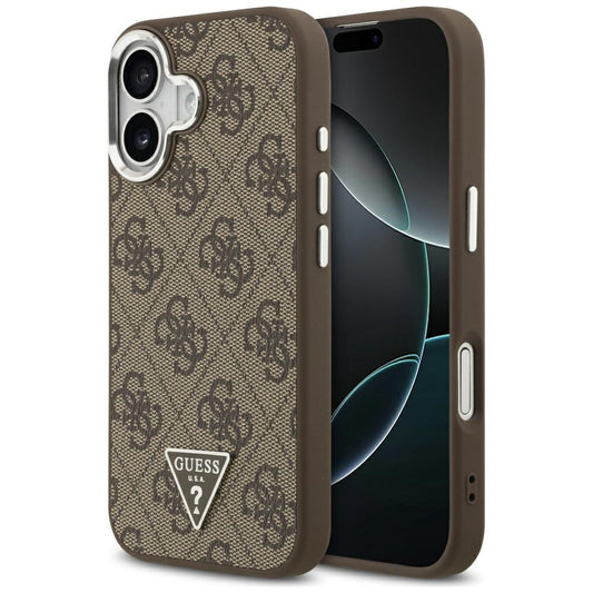 Etui Guess 4G Triangle Logo MagSafe na iPhone 17 - brązowe_0