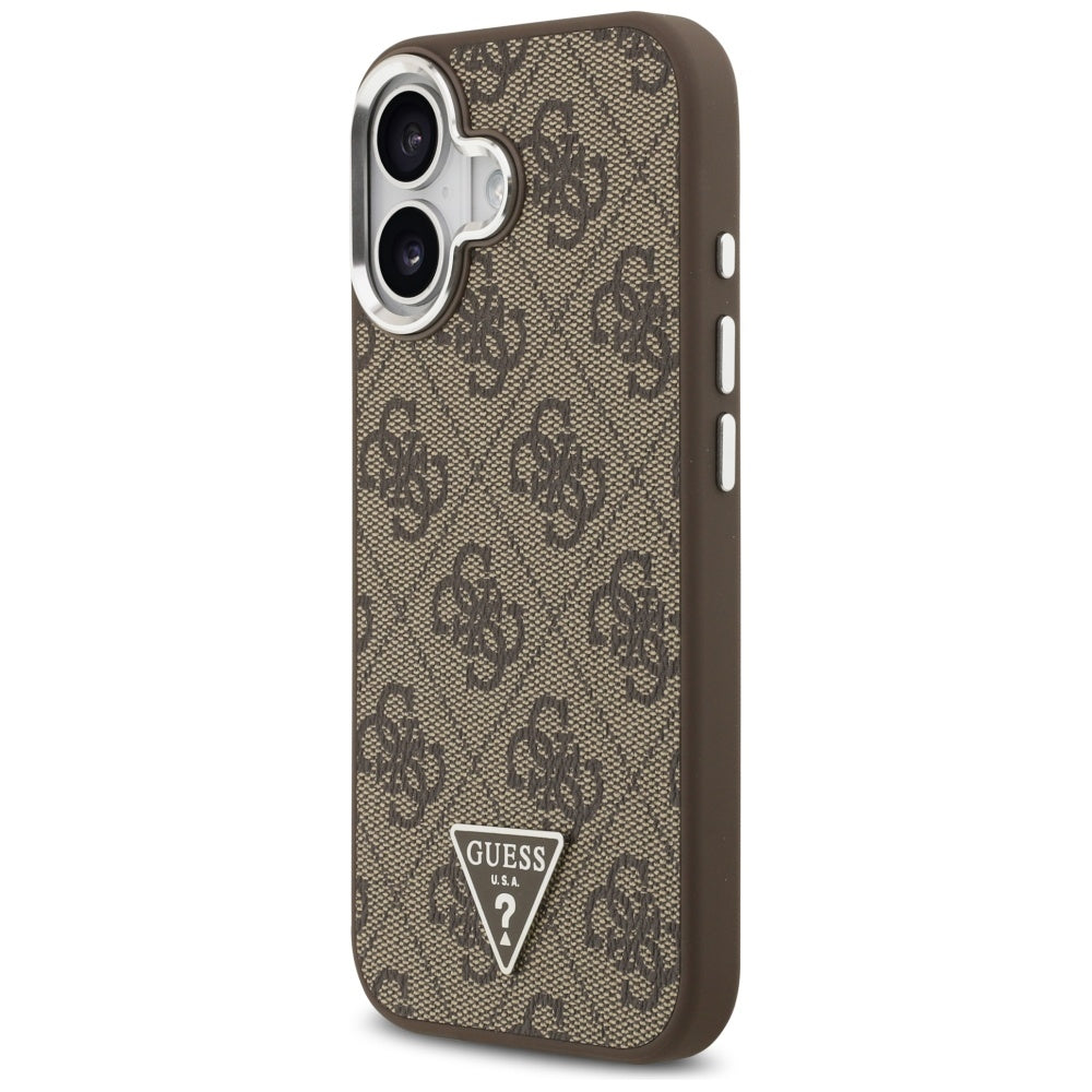 Etui Guess 4G Triangle Logo MagSafe na iPhone 17 - brązowe_1