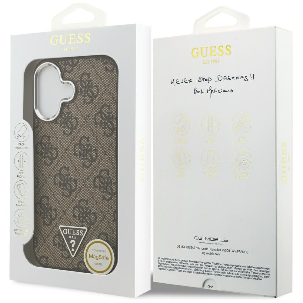 Etui Guess 4G Triangle Logo MagSafe na iPhone 17 - brązowe_7