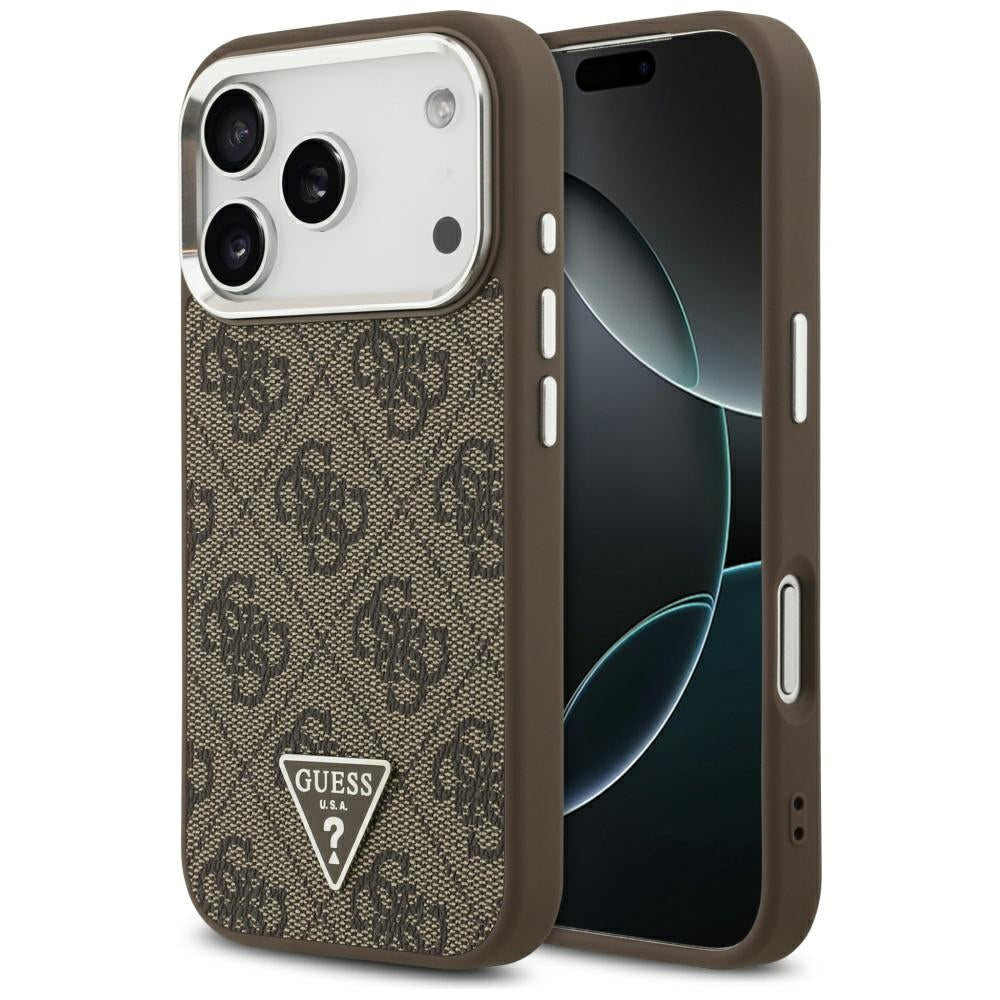 Guess 4G Triangle Logo MagSafe case for iPhone 17 Pro - brown_0
