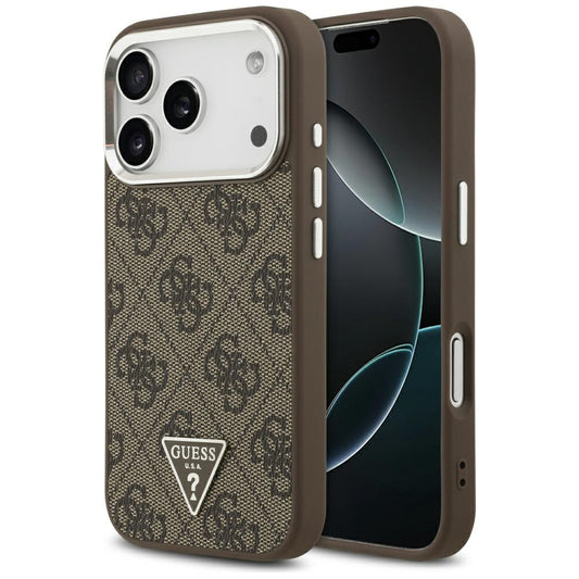 Guess 4G Triangle Logo MagSafe case for iPhone 17 Pro - brown_0