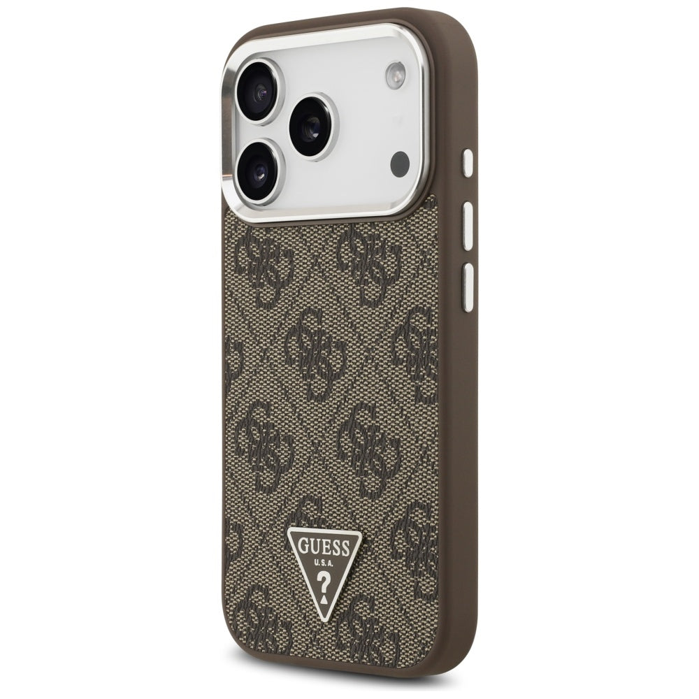 Guess 4G Triangle Logo MagSafe case for iPhone 17 Pro - brown_1
