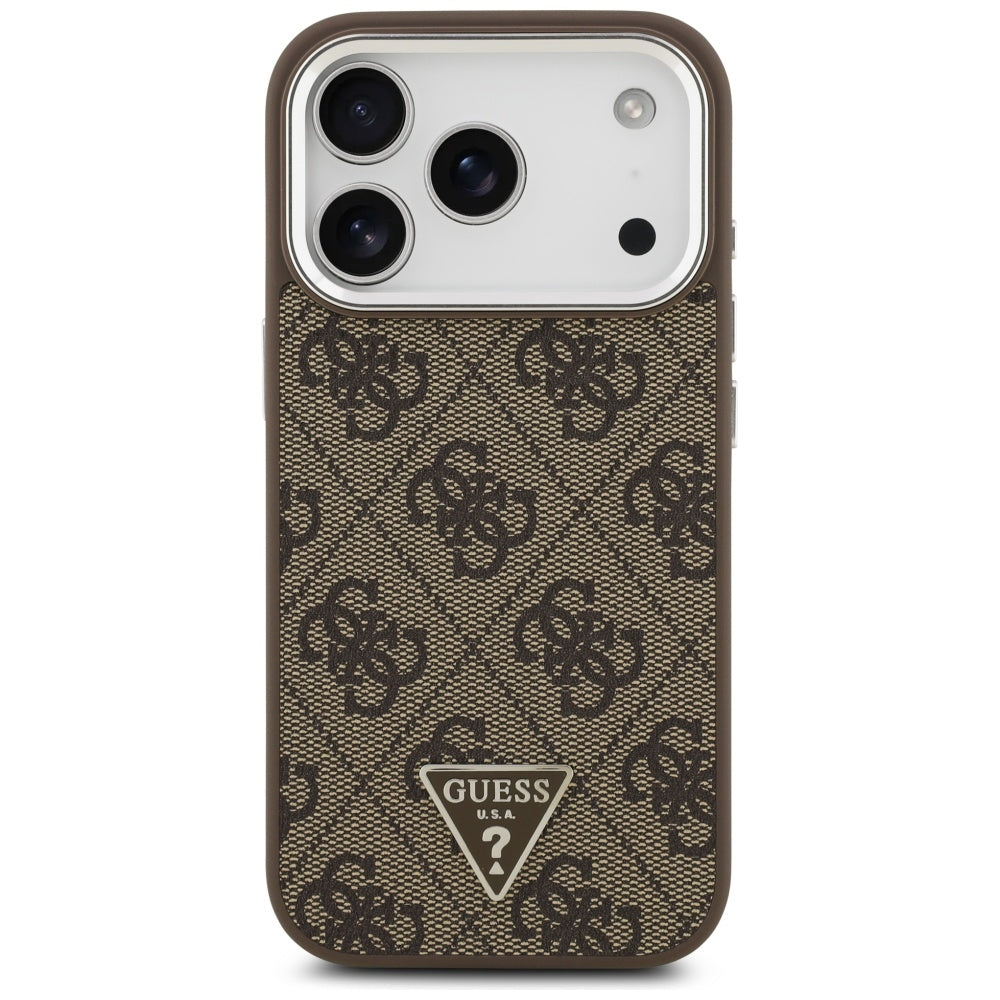 Guess 4G Triangle Logo MagSafe case for iPhone 17 Pro - brown_2