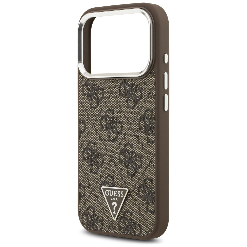 Guess 4G Triangle Logo MagSafe case for iPhone 17 Pro - brown_5