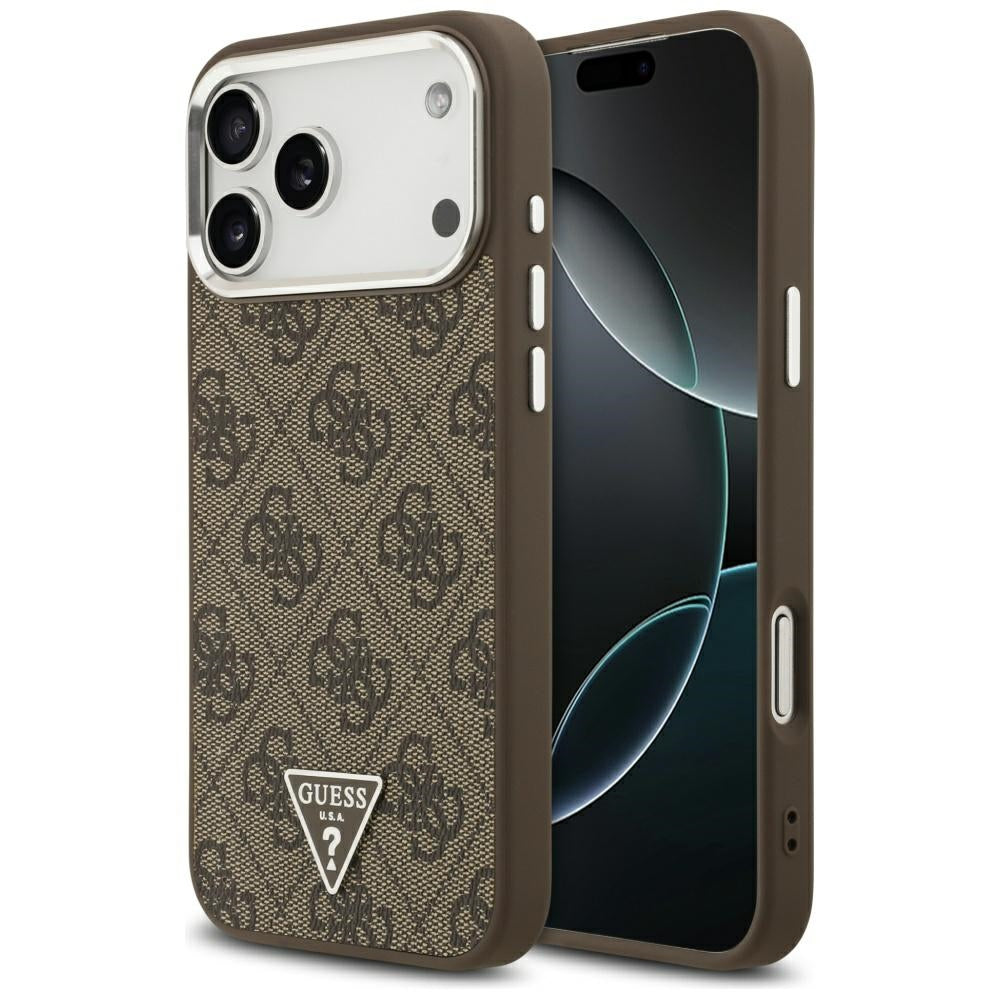 Guess 4G Triangle Logo MagSafe case for iPhone 17 Pro Max - brown_0