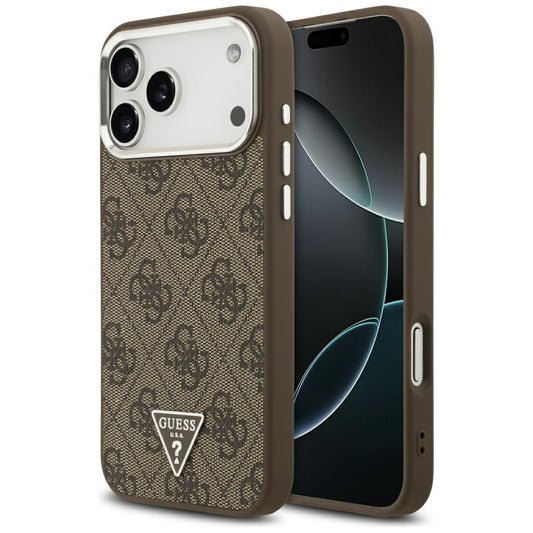 Guess 4G Triangle Logo MagSafe case for iPhone 17 Pro Max - brown_0